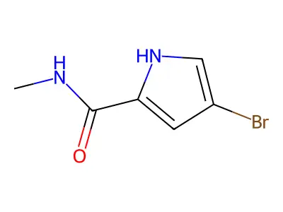 4-bromo-N-methyl-1H-pyrrole-2-carboxamide structure
