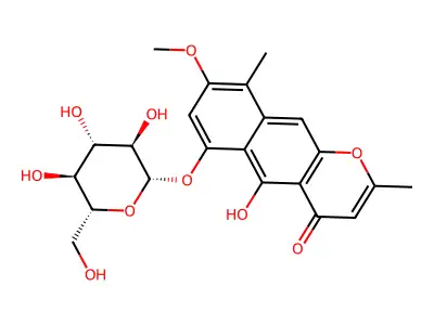 Quinquangulin-6-glucoside structure