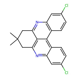 6H-Quino(2,3,4-kl)acridine, 3,11-dichloro-7,8-dihydro-7,7-dimethyl- structure