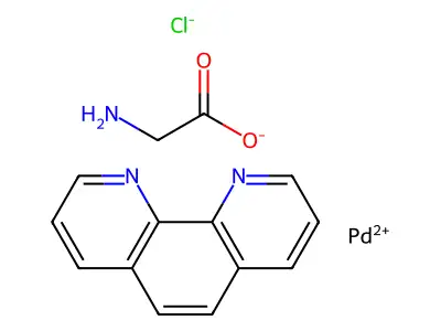 1,10-Phenanthroline-glycine palladium(II) structure