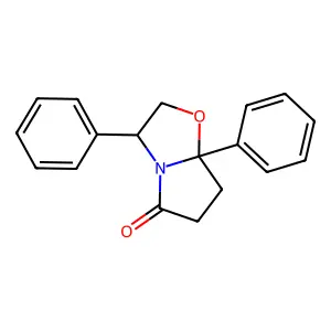 (3R,7AR)-3,7a-diphenyltetrahydropyrrolo[2,1-b]oxazol-5(6H)-one structure