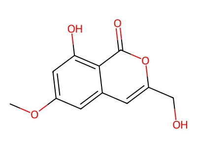 8-Hydroxy-3-(hydroxymethyl)-6-methoxy-1H-2-benzopyran-1-one structure
