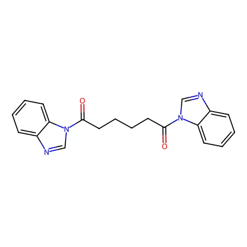 1,6-bis(1H-benzimidazol-1-yl)hexane-1,6-dione structure
