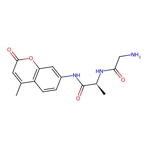 (2S)-2-[(2-aminoacetyl)amino]-N-(4-methyl-2-oxochromen-7-yl)propanamide structure