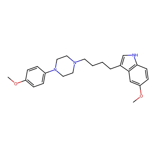 5-Methoxy-3-{4-[4-(4-methoxy-phenyl)-piperazin-1-yl]-butyl}-1H-indole structure
