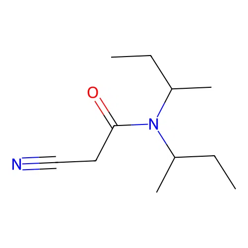 N,N-di(butan-2-yl)-2-cyanoacetamide structure