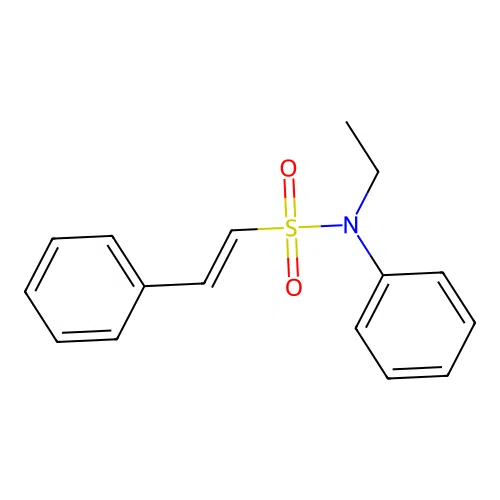 N-ethyl-N,2-diphenylethene-1-sulfonamide structure