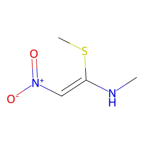 1-Methylthio-1-methylamino-2-nitroethylene structure