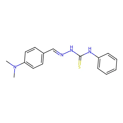 4-(Dimethylamino)benzaldehyde N-phenylthiosemicarbazone structure