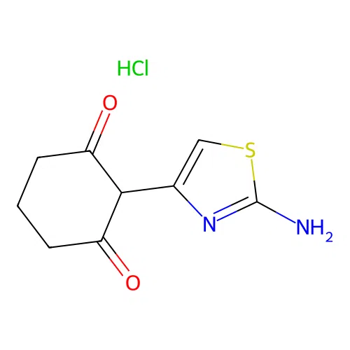 2-(2-Aminothiazol-4-yl)cyclohexane-1,3-dione hydrochloride structure