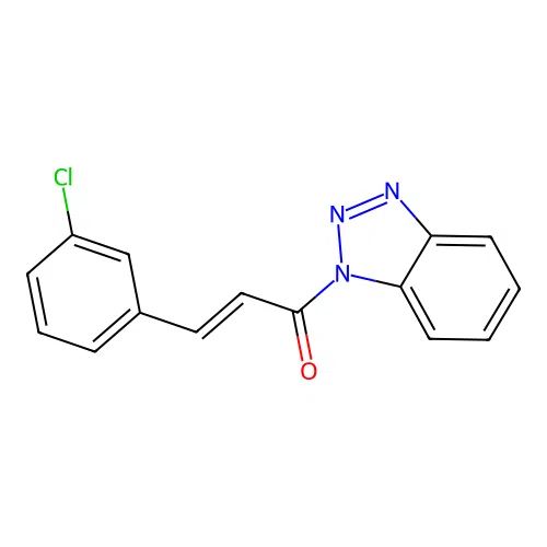 (E)-1-(benzotriazol-1-yl)-3-(3-chlorophenyl)prop-2-en-1-one structure