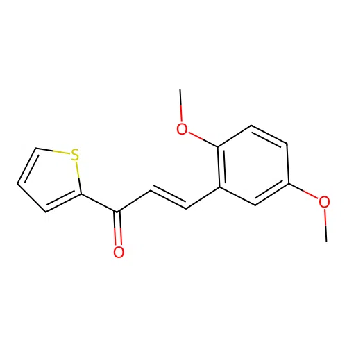 (2E)-3-(2,5-Dimethoxyphenyl)-1-(2-thienyl)prop-2-EN-1-one structure
