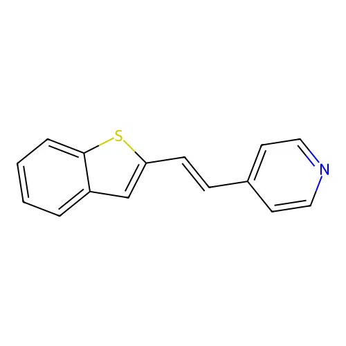 4-(2-Benzo(B)thiophen-2-YL-vinyl)-pyridine structure