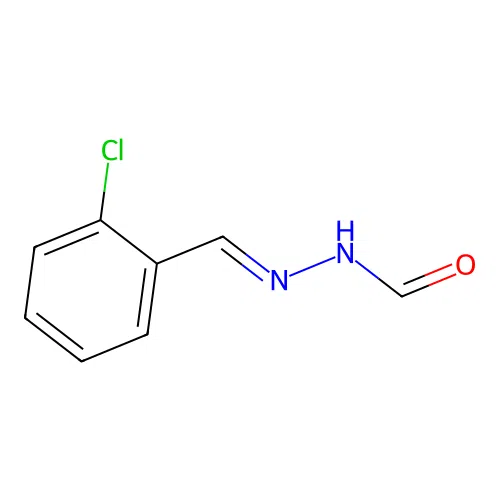 Hydrazinecarboxaldehyde, ((2-chlorophenyl)methylene)-, (E)- structure