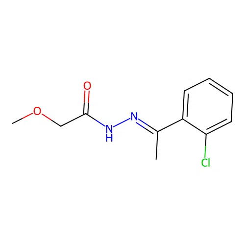 Acetic acid, methoxy-, (1-(2-chlorophenyl)ethylidene)hydrazide, (E)- structure