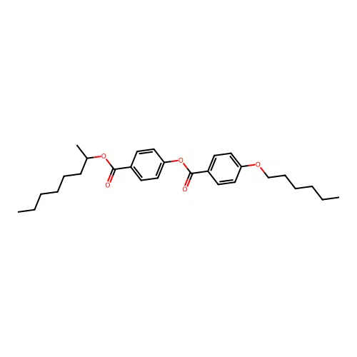 4-(((1-Methylheptyl)oxy)carbonyl)phenyl 4-(hexyloxy)benzoate structure