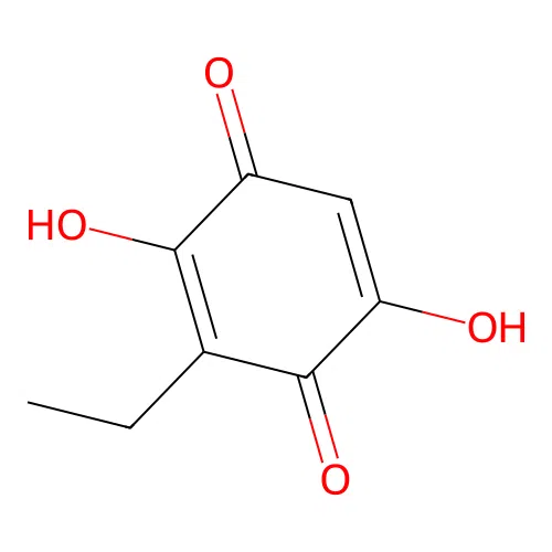 3-Ethyl-2,5-dihydroxy-1,4-benzoquinone structure