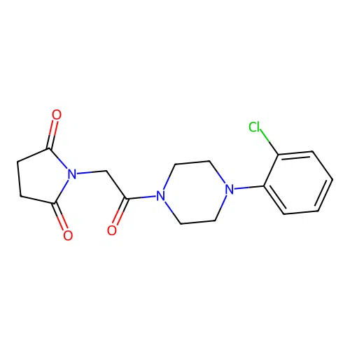 1-{2-[4-(2-Chlorophenyl)piperazin-1-yl]-2-oxoethyl}pyrrolidine-2,5-dione structure