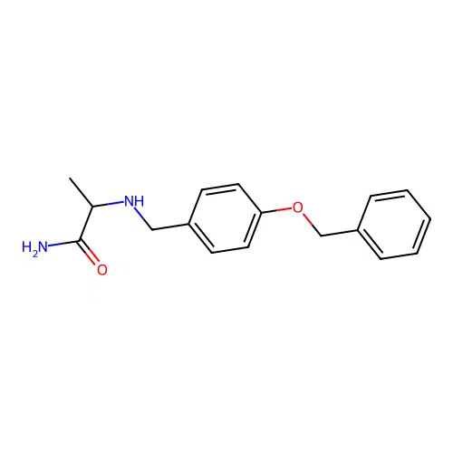 2-[(4-Phenylmethoxyphenyl)methylamino]propanamide structure