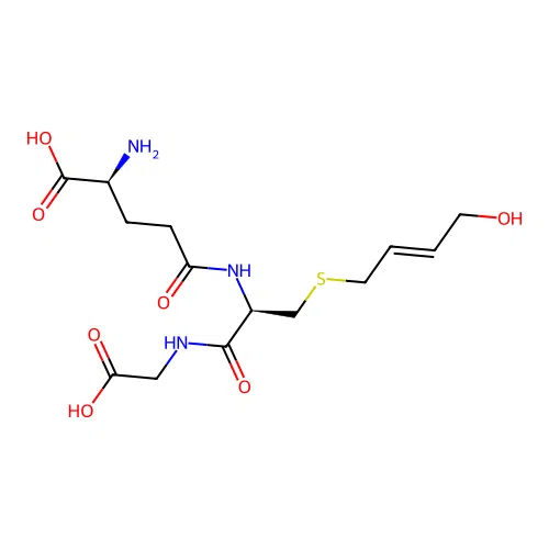 Glycine, N-(N-L-gamma-glutamyl-S-(4-hydroxy-2-butenyl)-L-cysteinyl)- structure