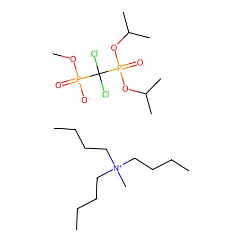 N,N-Dibutyl-N-methylbutan-1-aminiummethyl(dichloro(diisopropoxyphosphoryl)methyl)phosphonate structure
