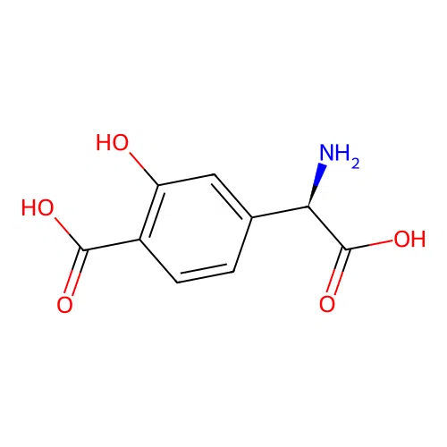 (R)-4-Carboxy-3-hydroxyphenylglycine structure