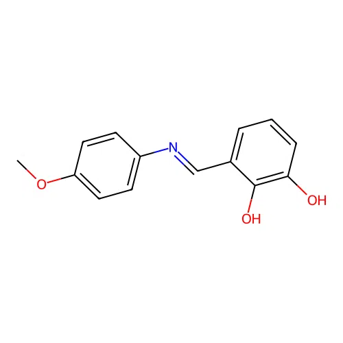 3-{[(4-Methoxyphenyl)imino]methyl}-1,2-benzenediol structure