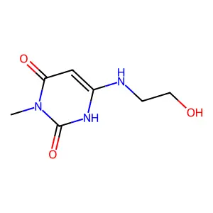 3-Methyl-6-(2-hydroxyethylamino)uracil structure