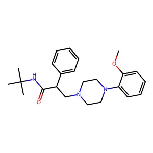 N-(1,1-Dimethylethyl)-4-(2-methoxyphenyl)-alpha-phenyl-1-piperazinepropanamide structure