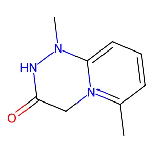 1,6-dimethyl-3-oxo-1H,2H,3H,4H-pyrido[2,1-c][1,2,4]triazin-5-ium structure