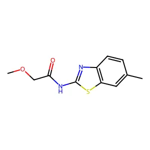 2-methoxy-N-(6-methyl-1,3-benzothiazol-2-yl)acetamide structure