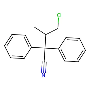 4-Chloro-2,2-diphenyl-3-methylbutyronitrile structure