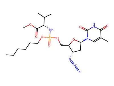 5'MeOValPO3(hexyl) AZT structure