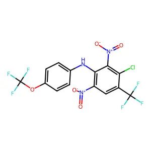 3-Chloro-2,6-dinitro-N-(4-(trifluoromethoxy)phenyl)-4-(trifluoromethyl)aniline structure