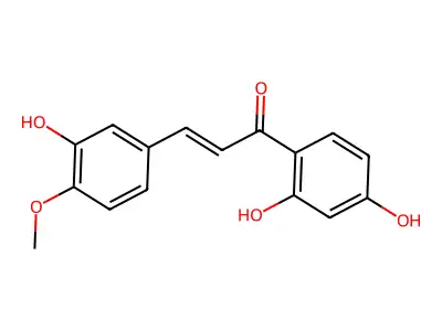 1-(2,4-Dihydroxyphenyl)-3-(3-hydroxy-4-methoxyphenyl)prop-2-en-1-one structure