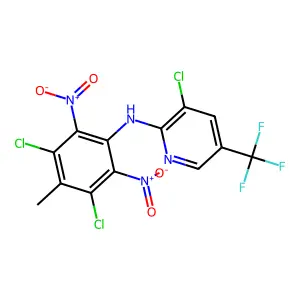 3-Chloro-N-(3,5-dichloro-4-methyl-2,6-dinitrophenyl)-5-(trifluoromethyl)pyridin-2-amine structure