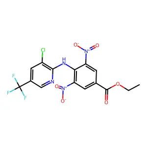 Ethyl 4-((3-chloro-5-(trifluoromethyl)pyridin-2-yl)amino)-3,5-dinitrobenzoate structure