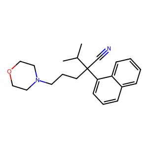 1-Naphthaleneacetonitrile, alpha-isopropyl-alpha-(3-morpholinopropyl)- structure
