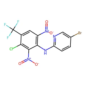 5-Bromo-N-(3-chloro-2,6-dinitro-4-(trifluoromethyl)phenyl)pyridin-2-amine structure