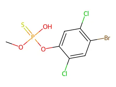 Phenyl, 4-bromo-2,5-dichloro-, hydrogen methyl phosphorothioate structure