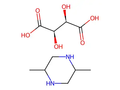 2,5-Dimethylpiperazine (R-(R*,R*))-tartrate (1:1) structure