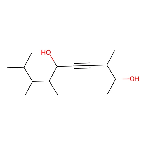 3,7,8,9-Tetramethyldec-4-yne-2,6-diol structure
