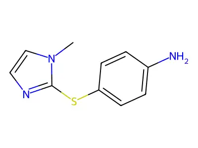 4-[(1-methyl-1H-imidazol-2-yl)thio]aniline structure