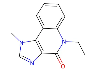 4H-Imidazo(4,5-c)quinolin-4-one, 1,5-dihydro-5-ethyl-1-methyl- structure