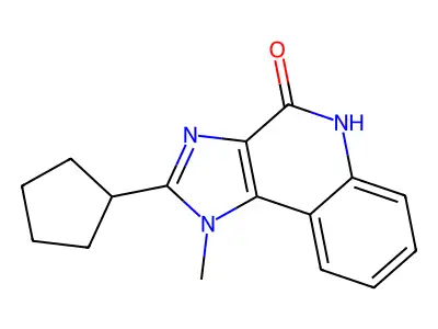 4H-Imidazo(4,5-c)quinolin-4-one, 1,5-dihydro-2-cyclopentyl-1-methyl- structure