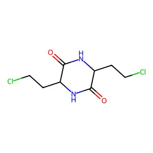 3,6-Bis(2-chloroethyl)piperazine-2,5-dione structure
