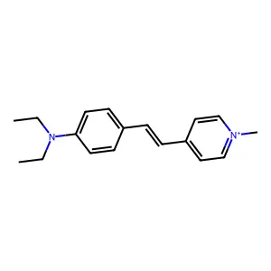 Pyridinium, 4-[2-[4-(diethylamino)phenyl]ethenyl]-1-methyl- structure