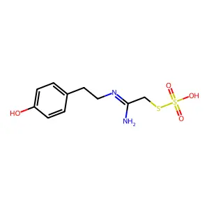S-(2-((2-(4-Hydroxyphenyl)ethyl)amino)-2-iminoethyl) hydrogen thiosulfate structure