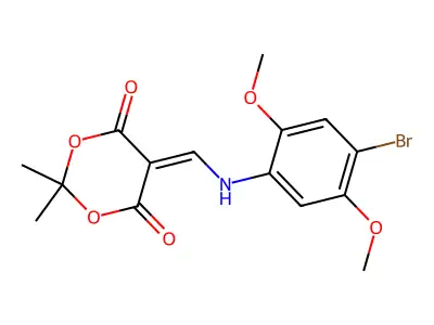 5-[(4-Bromo-2,5-dimethoxyanilino)methylene]-2,2-dimethyl-1,3-dioxane-4,6-dione structure