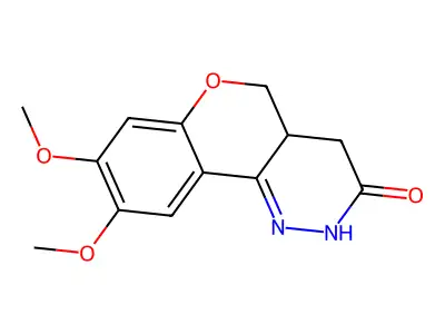 2H-(1)Benzopyrano(4,3-c)pyridazin-3(4H)-one, 4a,5-dihydro-8,9-dimethoxy- structure